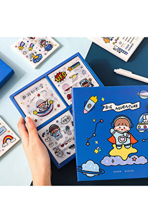 Big Adventure Temalı 100 Yaprak 4 Bölmeli Sticker Seti • Bullet Journal (GGK-DZ083)