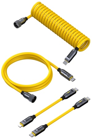 Aohi The Future Creative Power USB-C to USB-C Apple Lightning Modüler Uzayabilen 2,6m 480Mbps 240W PD 3.1 Süper Hızlı Şarj/Data Kablo Seti