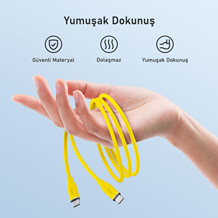 Aohi Silky USB-C to USB-C 1m PD 3.1 480Mbps 140W Süper Hızlı Şarj/Data Kablosu