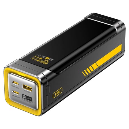 Aohi Starship 27.600 mAh 240W PD3.1 Powerbank, Akıllı Dijital Göstergeli 2si1 Arada  Taşınabilir Hızlı Şarj Cihazı, Şarj İstasyonu, Siyah