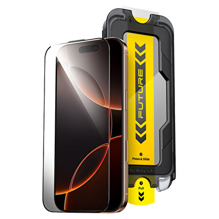 Aohi The Future Iphone 16 Pro Ekran Koruyucu, Tam Kaplayan Kırılmaz Temperli Camlı Koruma