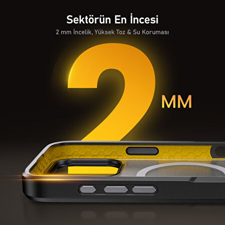 Aohi The Future Iphone 16 Pro Max Kılıfı, Magsafe Uyumlu Telefon Kılıfı, Beyaz