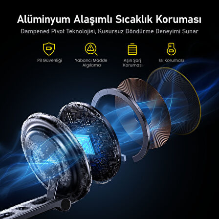 Aohi Superauto Kablosuz Magsafe Araç İçi Şarjı, Mıknatıslı Şarj Cihazı, 15W Handsfree Hızlı Şarj Aleti, Siyah
