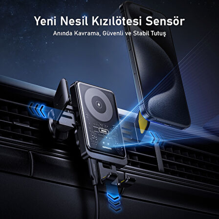 Aohi Superauto Araç İçi Şarjı, 15W Hızlı Şarj Aleti, Siyah