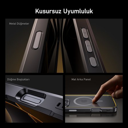 Aohi The Future Iphone 16 Pro Kılıfı, Magsafe Uyumlu Telefon Kılıfı, Desert Titanium