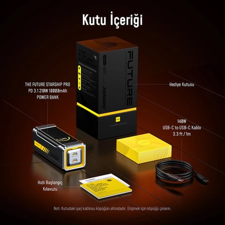 Aohi Starship 10.000 mAh 210W PD3.1 Powerbank, Akıllı Dijital Göstergeli 2si1 Arada Taşınabilir Hızlı Şarj Cihazı, Şarj İstasyonu, Siyah