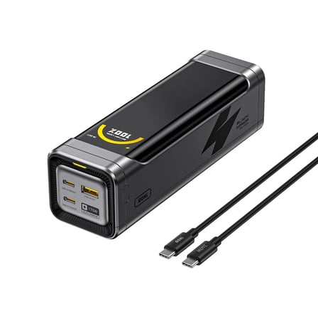 Aohi The Black Warrior 25.200 mAh 170W PD3.0 Powerbank, Akıllı Dijital GöstergeliTaşınabilir Hızlı Şarj Cihazı, Siyah