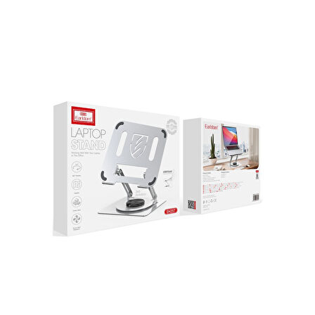 Earldom EH257 360 Derece Ayarlanabilir Metal Laptop Standı - Gri