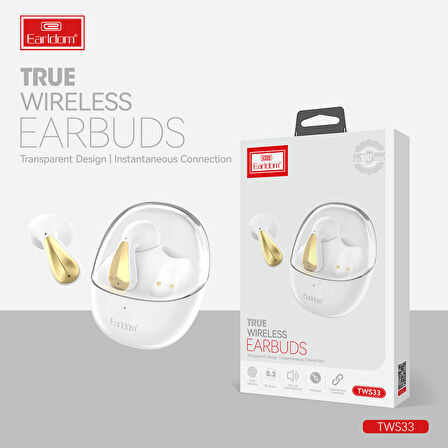 Earldom TWS33 BT 5.3 Kablosuz Airpods Kulaklık - Beyaz
