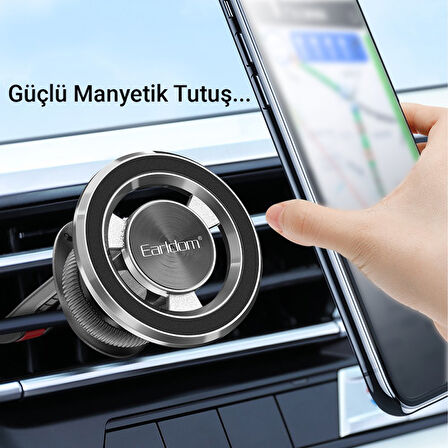 Earldom EH213 Izgara Klipsli MagSafe Araç Tutucu - Siyah
