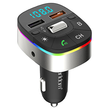 Earldom M74 Bluetooth USB3.0 Dijital FM Transmitter - Siyah