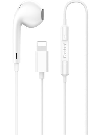 Earldom E72L Beyaz Tek Kulak Bluetooth 5.0 Lightning Kablolu Kulaklık