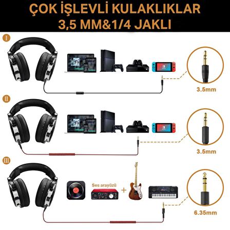 OneOdio Pro 10 Siyah Kulak Üstü Dj Kulaklığı