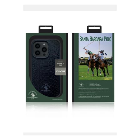 Santa Barbara Polo Racquet Club iPhone 13 Pro Kılıf Pu Deri Timsah Tasarım Business Knight Kapak
