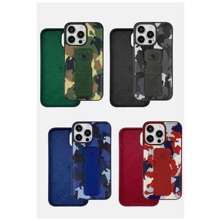 Santa Barbara Polo Racquet Club iPhone 13 Pro Max Kılıf Z Standlı Desenli PU Deri Enos Kapak