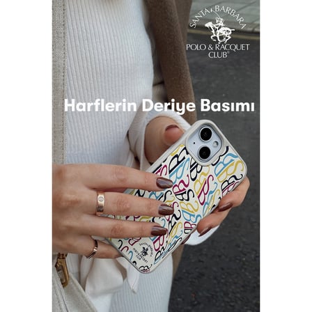 Santa Barbara Polo Racquet Club iPhone 13 Pro Max Kılıf PU Deri Üzeri Desenli Baskılı Prudence Kapak