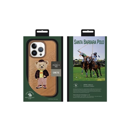 Santa Barbara Polo Racquet Club iPhone 13 Pro Kılıf Crete 3Boyutlu PU Deri İçi Süet Kapak