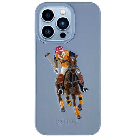 Santa Barbara Polo Racquet Club iPhone 13 Pro Max Kılıf Jockey 3Boyutlu PU Deri İçi Süet Kapak
