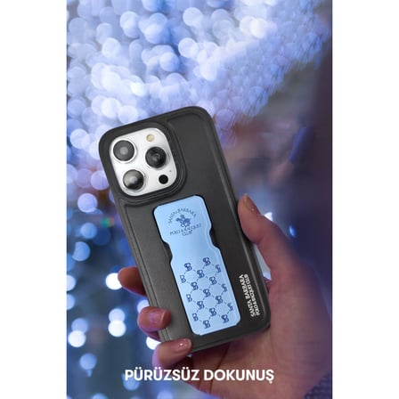 Santa Barbara Polo Racquet Club iPhone 14 Kılıf Z Standlı Pu Deri İçi Süet Parker Kapak