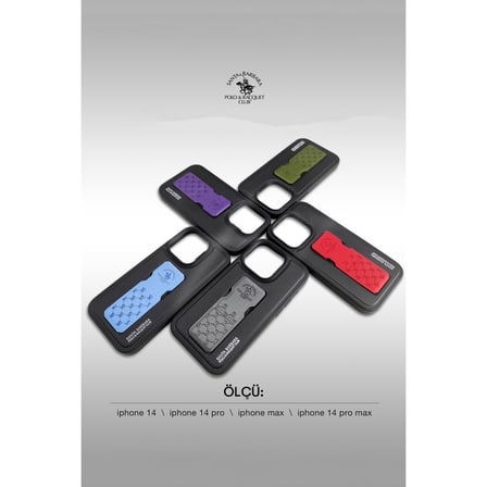 Santa Barbara Polo Racquet Club iPhone 14 Pro Kılıf Z Standlı Pu Deri İçi Süet Parker Kapak