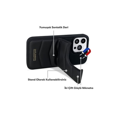 Santa Barbara Polo Racquet Club iPhone 14 Pro Max Kılıf PU Deri Standlı Kartvizitli Clyde Kapak