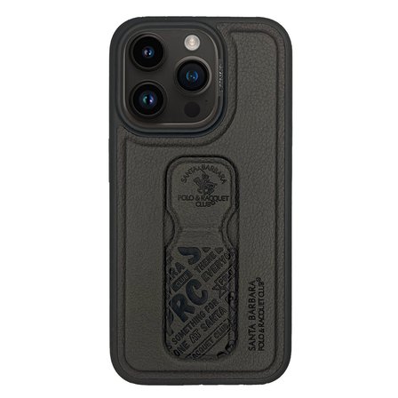 Santa Barbara Polo Racquet Club iPhone 15 Pro Kılıf Z Standlı Pu Deri İçi Süet Blaise Kapak