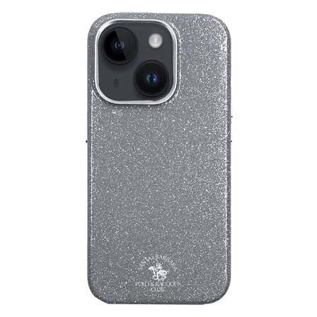 Santa Barbara Polo Racquet Club iPhone 15 Kılıf Mekanik Tuşlu Simli Işıltılı Diaomand Seri Aurora Kapak