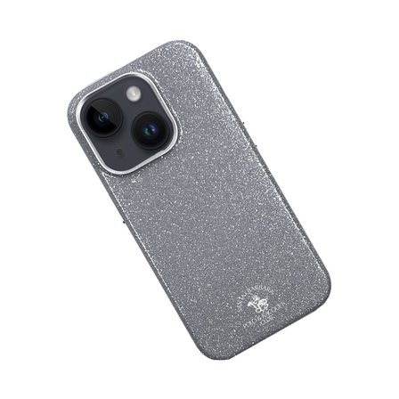 Santa Barbara Polo Racquet Club iPhone 15 Kılıf Mekanik Tuşlu Simli Işıltılı Diaomand Seri Aurora Kapak