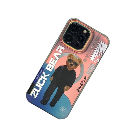 ZuckBear iPhone 15 Pro Max Kılıf Berlin Boss Hologramlı Mekanik Tuşlu M-Safe Şarja Uygun Kapak