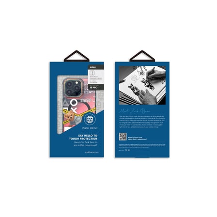 ZuckBear iPhone 15 Pro Kılıf Hologramlı Mekanik Tuşlu M-Safe Şarja Uygun New York Never Sleeps Kapak