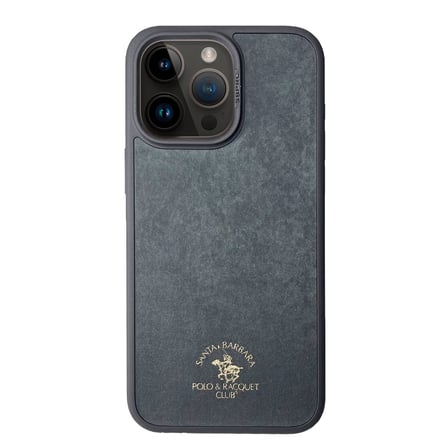 Santa Barbara Polo Racquet Club iPhone 15 Pro Max Kılıf M-Safe Şarja Uygun İçi Süet PU Deri Myron Kapak