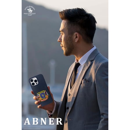 Santa Barbara Polo Racquet Club iPhone 15 Pro Kılıf Abner İçi Süet Nakış Desenli Kartvizitli Kapak