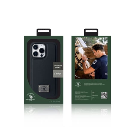 Santa Barbara Polo Racquet Club iPhone 15 Pro Kılıf Gilbert PU Deri Business Kapak