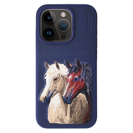 Santa Barbara Polo Racquet Club iPhone 15 Pro Max Kılıf PU Deri Nakışlı 3Boyutlu Isidore Airbagli Kapak