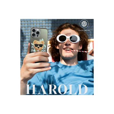 ZuckBear iPhone 16 Kılıf Hologramlı Mekanik Tuşlu M-Safe Şarja Uygun Harold Kapak
