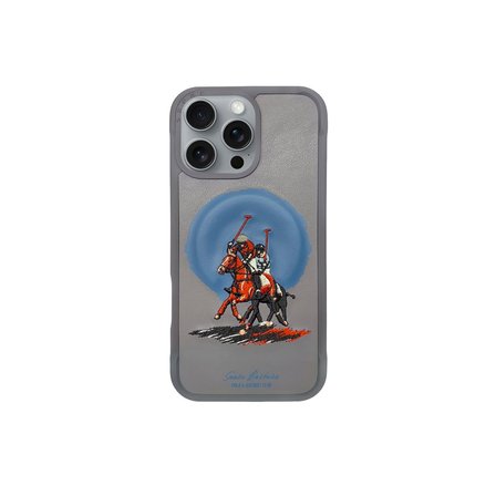 Santa Barbara Polo Racquet Club iPhone 16 Pro Max Kılıf Aubrey M-Safe Şarja Uygun İçi Süet Nakış Desenli Kapak