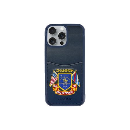 Santa Barbara Polo Racquet Club iPhone 16 Pro Kılıf Abner İçi Süet Nakış Desenli Kartvizitli Kapak