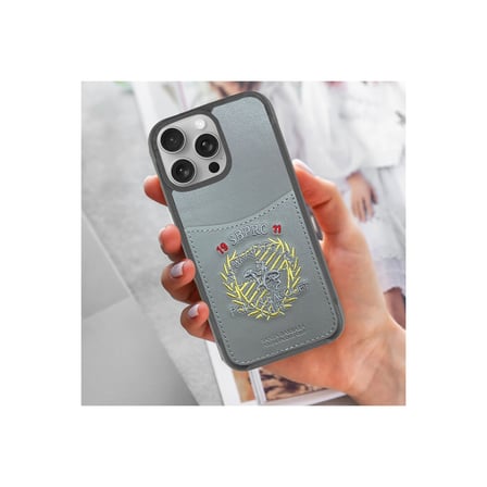 Santa Barbara Polo Racquet Club iPhone 16 Pro Max Kılıf Abner İçi Süet Nakış Desenli Kartvizitli Kapak