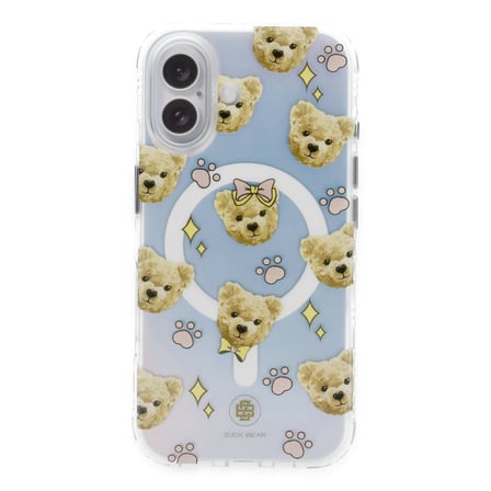 ZuckBear iPhone 16 Kılıf Hologramlı Mekanik Tuşlu M-Safe Şarja Uygun Darnell Frosted Kapak