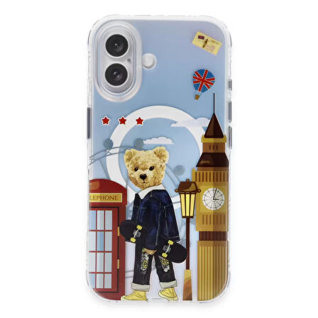 ZuckBear Darnell Frosted Laser iPhone 16 MagSafe Kılıf - London