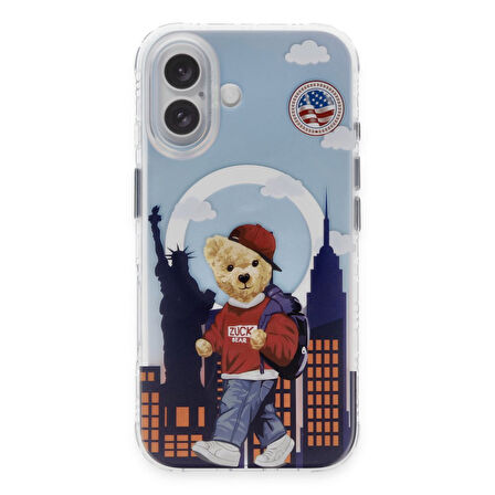 ZuckBear Darnell Frosted Laser iPhone 16 MagSafe Kılıf - New York