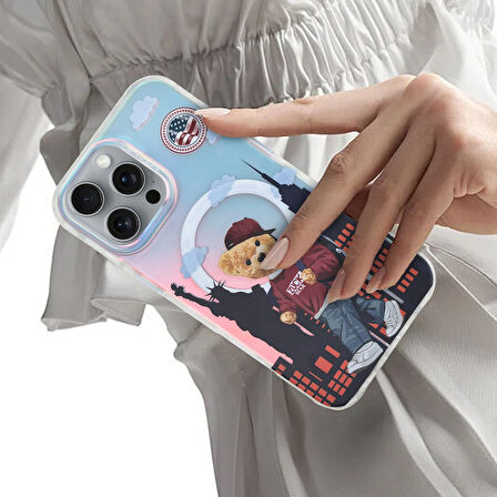 ZuckBear Darnell Frosted Laser iPhone 16 Pro MagSafe Kılıf - New York
