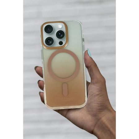 Santa Barbara Polo Racquet Club iPhone 16 Pro Kılıf Renk Geçişli Şeffaf M-Safe Şarja Uygun Augus Kapak