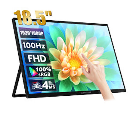 ZEUSLAP Z18T 18.5" 1920*1080@60Hz Full HD ADS-IPS Panel Type-C 100% sRGB 300Cd/m² Dokunmatik, Taşınabilir Monitör