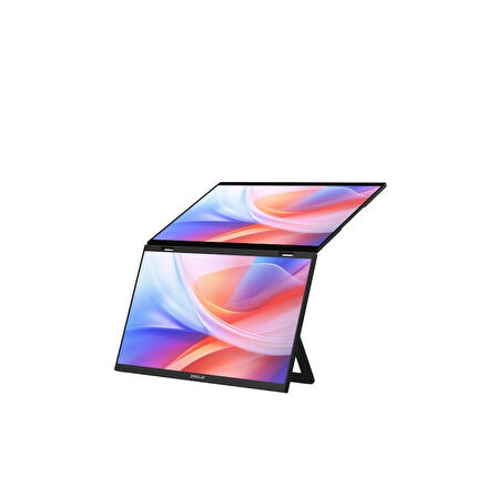 Zeuslap Z15WT 2x15.6" Çift Ekran 1920*1080@60Hz Full HD IPS Panel Type-C 250Cd/m² Dokunmatik, Taşınabilir Monitör (ZL-Z15WT)