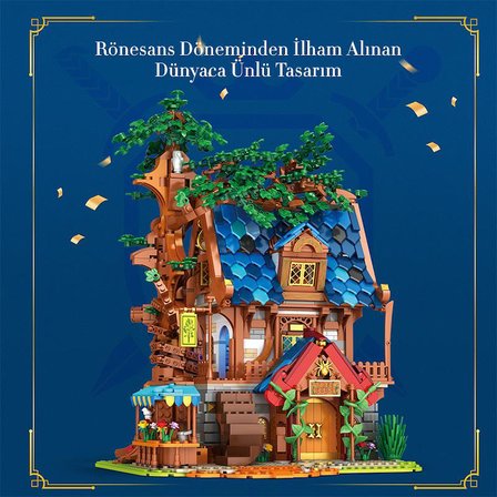 Reobrix 66008 Ağaç Evi Yaratıcı Yapı Blok Seti Building Blocks (Tree House)- 2566 Parça