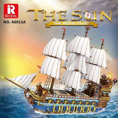 Reobrix 66011 Kraliyet Filosu Gemisi Yaratıcı Yapı Blok Seti Building Blocks (The Royal Fleet The Sun)- 2830 Parça