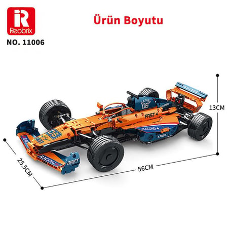 Reobrix Technic 11006 McLaren Formula F1 Araba Yaratıcı Yapı Blok Seti Building Blocks - 928 Parça