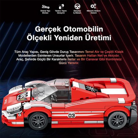 Reobrix Creator 680 Porsche 917 Living Legend Spor Araba Yaratıcı Yapı Blok Seti Building Blocks - 355 Parça