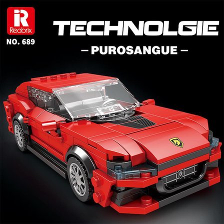 Reobrix Technic 689 Ferrari Purosangue Spor Araba Yaratıcı Yapı Blok Seti Building Blocks - 416 Parça